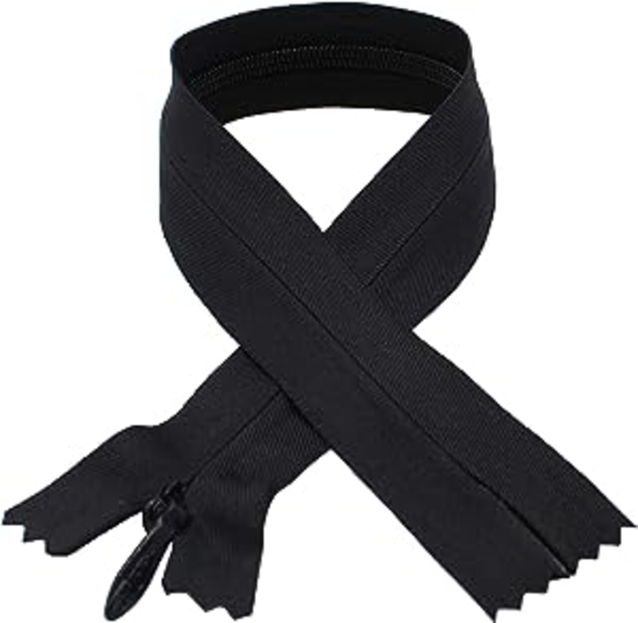 Unique Zipper YKK #5 Heavy Conceal - Invisible (Bridal Wear), Select Length and Color (Length 18 inches, Black)